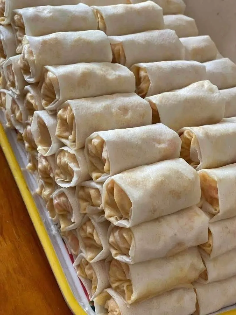 Chả giò tôm thịt khoai môn – ảnh 3